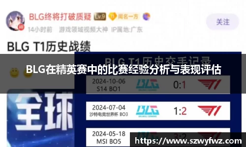 BLG在精英赛中的比赛经验分析与表现评估